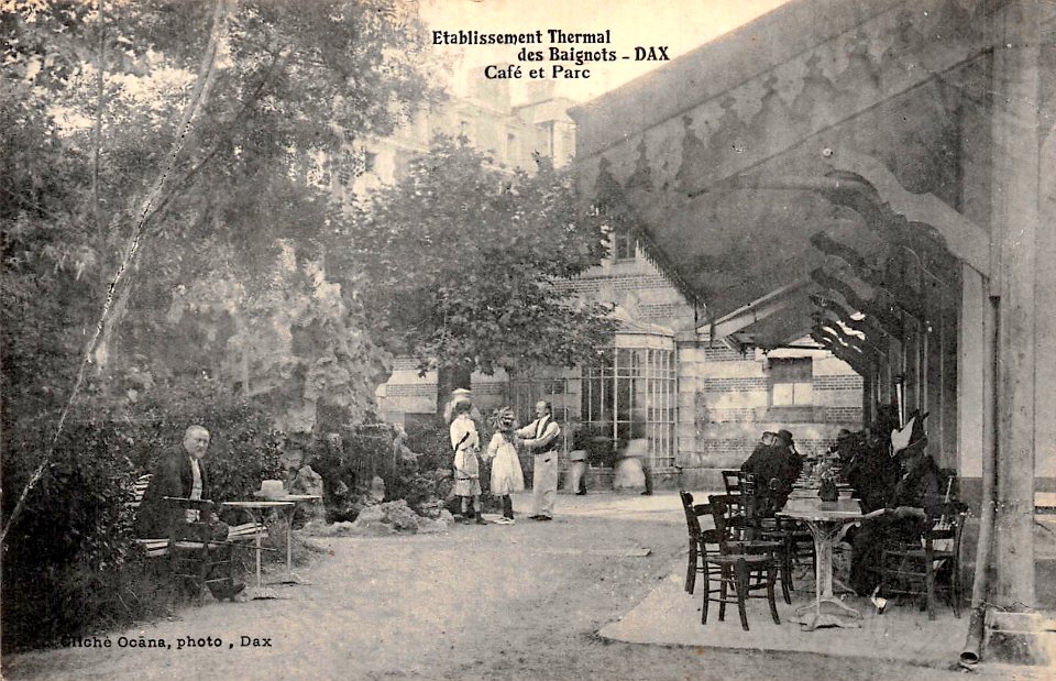 Dax (Landes) - Etablissement Thermal des Baignots - Parc et Café 2