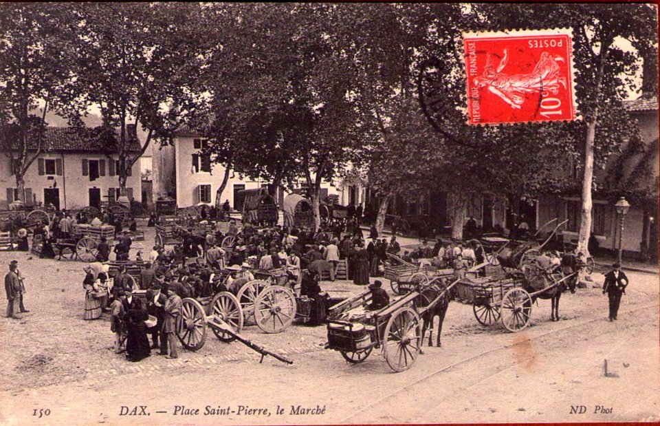 Dax (Landes) - Marché place Saint-Pierre