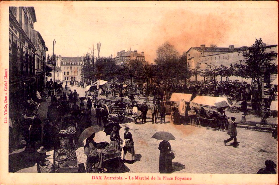 Dax (Landes) - Marché place Poyenne