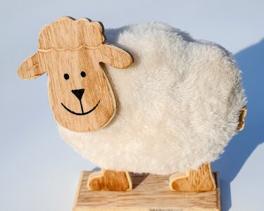 Wood sheep face cute
