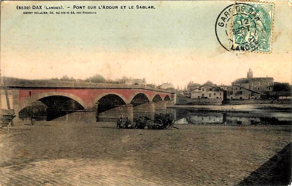 Dax (Landes) - Pont et vue sur le Sablar 2