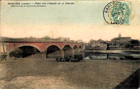 Dax (Landes) - Pont et vue sur le Sablar 2
