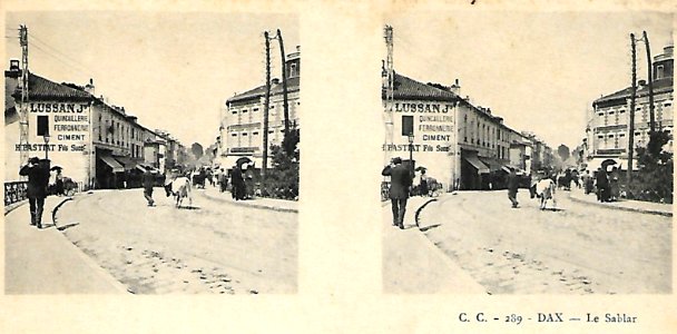 Dax (Landes) - route de Saint-Vincent-de-Paul 12 (carte stéréoscopique)