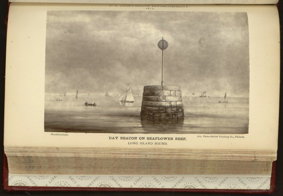 Day beacon on Seaflower Reef, Long Island Sound - Am. Photo-Relief, Printing Co., Phila. LCCN2005691947