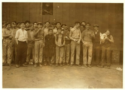 Day shift, Wheaton Glass Works, Millville, N.J. LOC nclc.01267