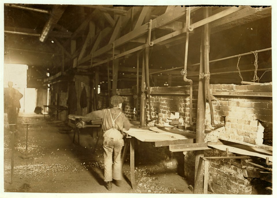 Day Scene in an Indiana Glass Works. LOC nclc.05359