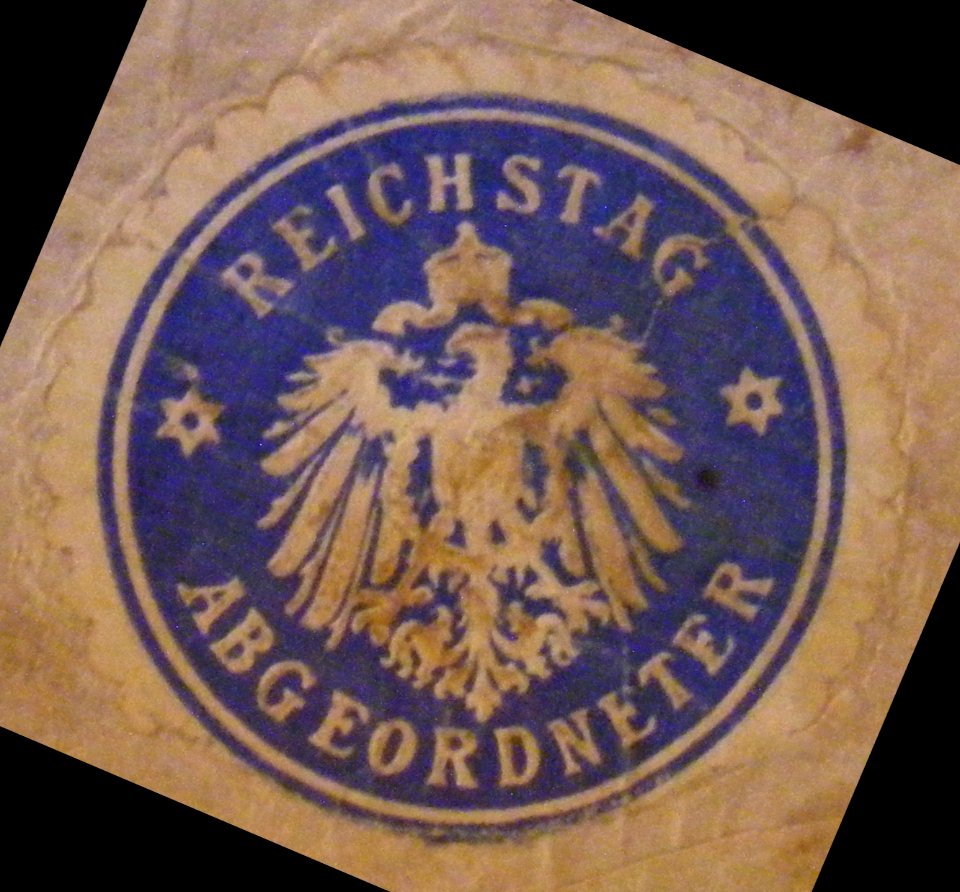 DB Museum Nürnberg - Reichstag Abgeordneter (Siegel, 1918)