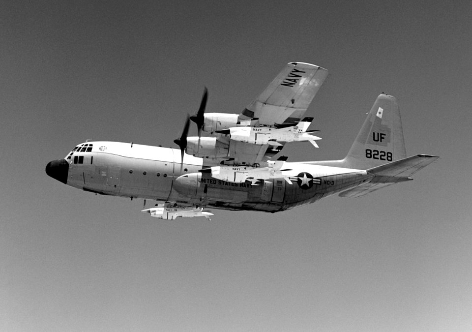 DC-130A VC-3 with BQM-34As in flight 1975