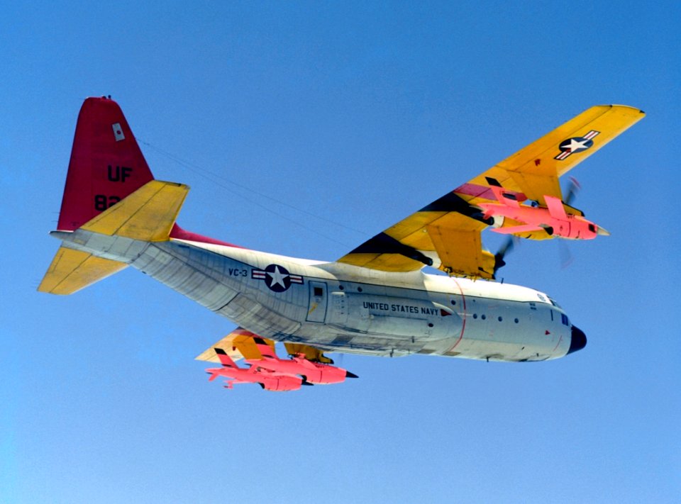 DC-130A VC-3 with BQM-34S in flight 1976