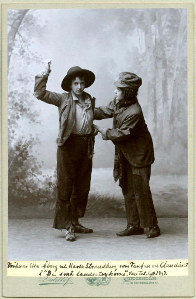 De små landstrykarne, Vasateatern 1897. Rollporträtt - SMV - H9 087