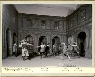 De tre musketörerna, Svenska teatern 1900. Föreställningsbild - SMV - H10 067