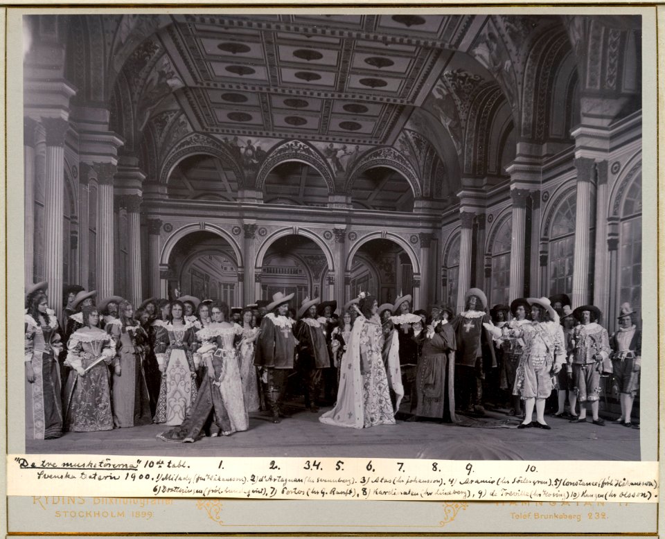 De tre musketörerna, Svenska teatern 1900. Föreställningsbild - SMV - H11 007