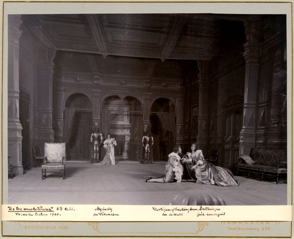 De tre musketörerna, Svenska teatern 1900. Föreställningsbild - SMV - H11 006