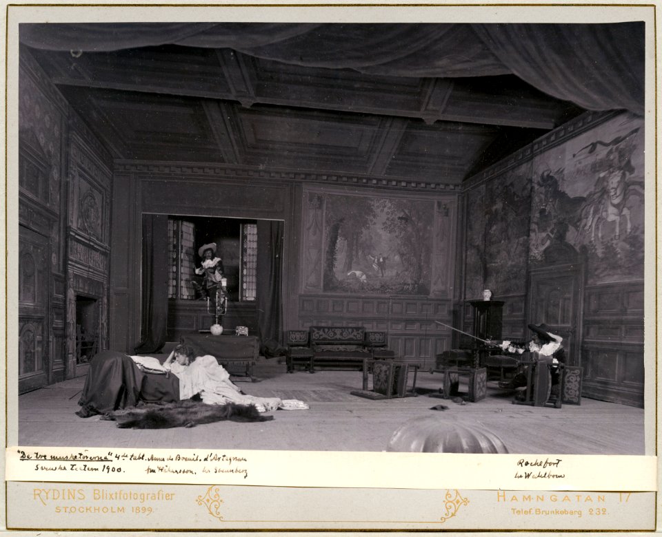 De tre musketörerna, Svenska teatern 1900. Föreställningsbild - SMV - H11 003