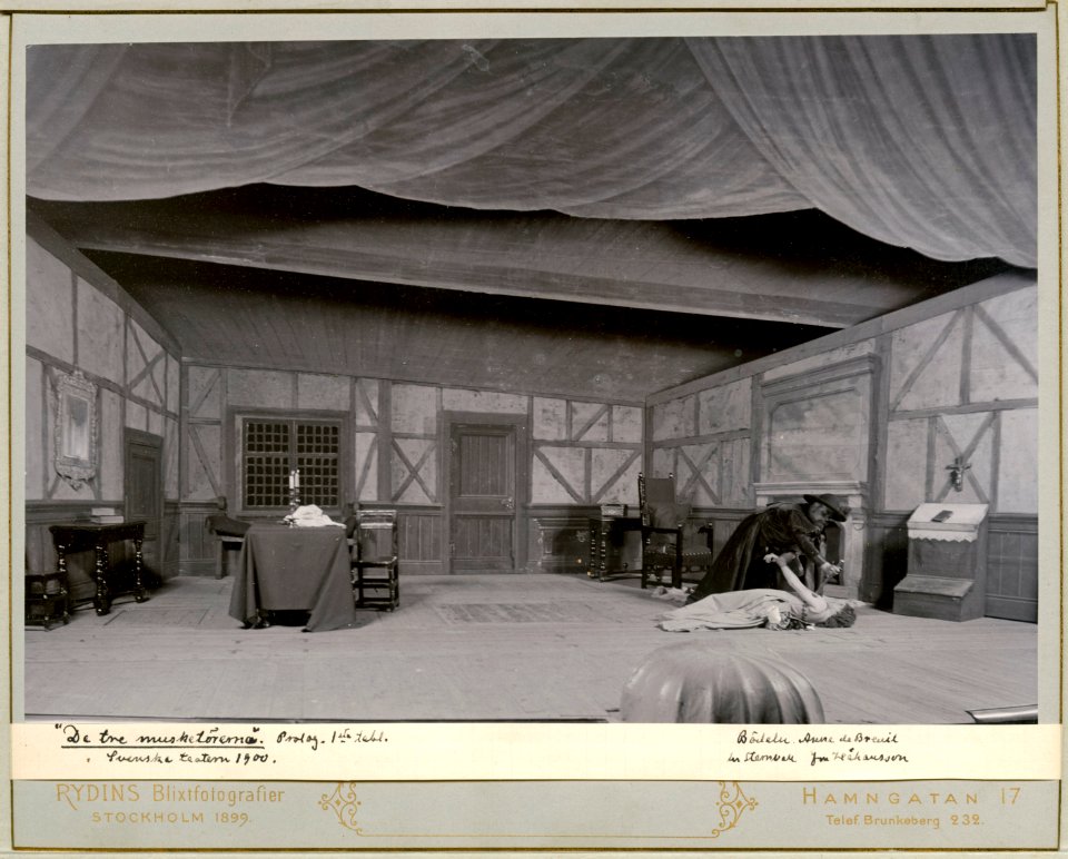 De tre musketörerna, Svenska teatern 1900. Föreställningsbild - SMV - H10 068