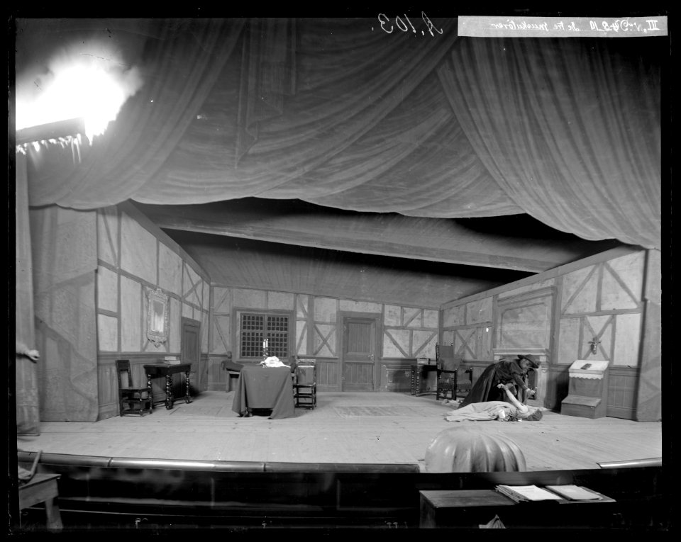 De tre musketörerna, Svenska teatern 1900. Föreställningsbild - SMV - SvT079