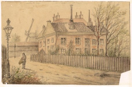 De Voorweg (Frederik Hendrikstraat) met het woonhuis van A. van der Vijgh gezien naar het noorden