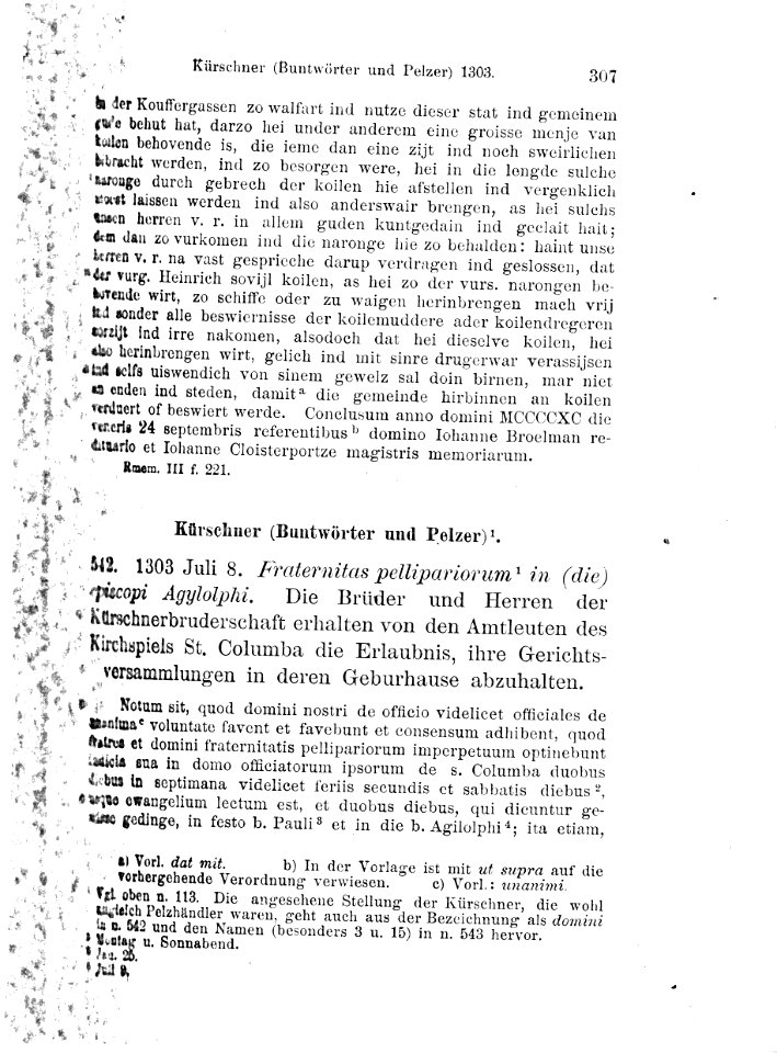 Die Kölner Zunfturkunden bis zum Jahre 1500 (Auszüge Kürschner) -32