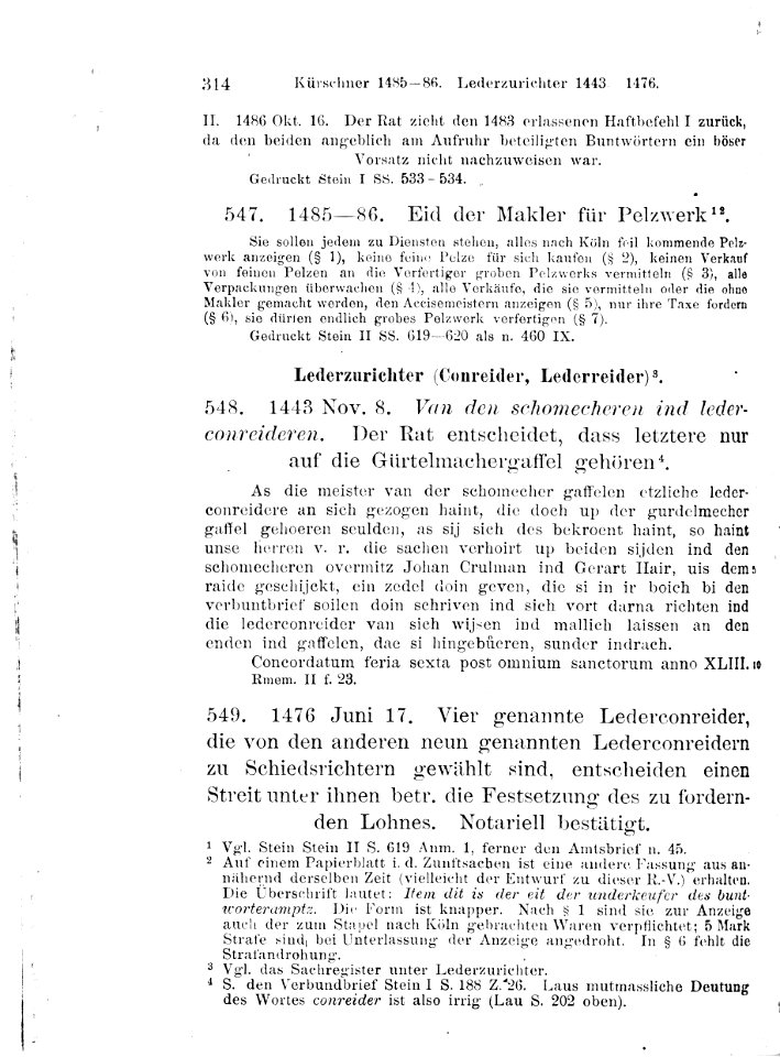 Die Kölner Zunfturkunden bis zum Jahre 1500 (Auszüge Kürschner) -39