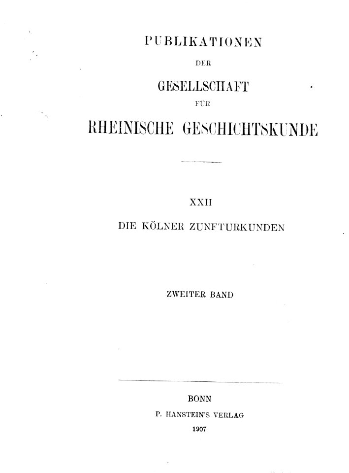 Die Kölner Zunfturkunden bis zum Jahre 1500 (Auszüge Kürschner) -30