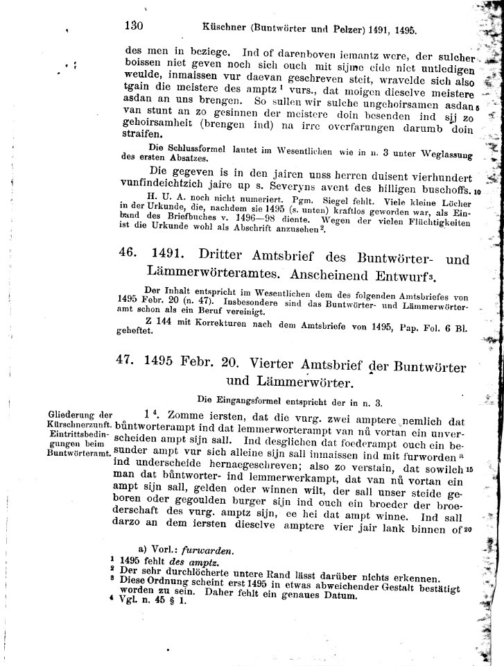 Die Kölner Zunfturkunden bis zum Jahre 1500 (Auszüge Kürschner) -17