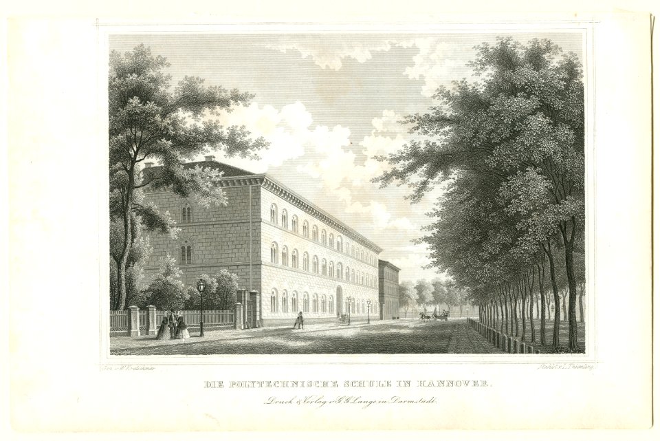 Die Polytechnische Schule in Hannover. Kretschmer L. Thümling G. G. Lange 1850
