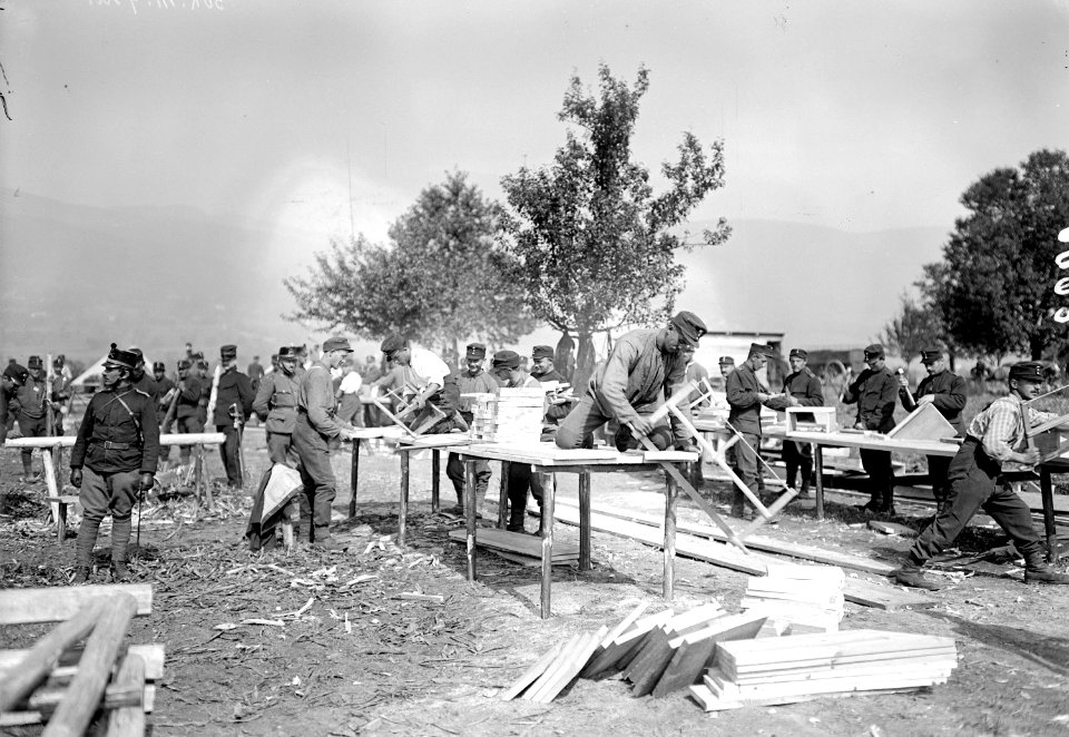 Die Schreinergruppe bei der Arbeit - CH-BAR - 3239054