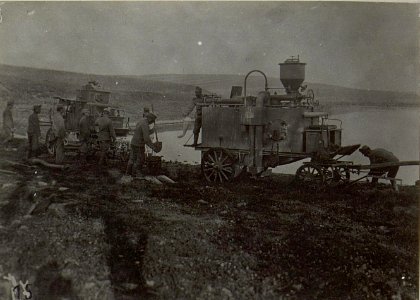 Die Si-Gaserzeugungswagen; vorbereiten für das Gasen (BildID 15658385)