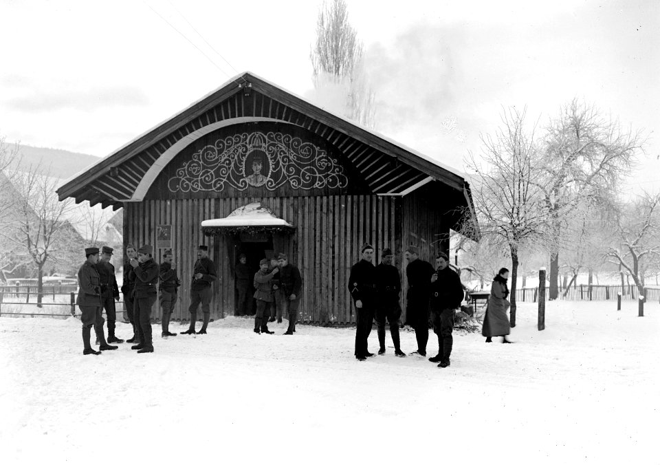 Die Soldatenstube in Bassecourt von vorn - CH-BAR - 3241056