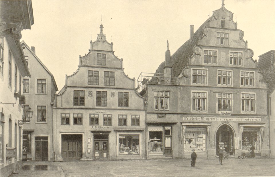 Die Weserrenaissance (Sonnen) - 028 - Lemgo, Giebelhäuser am Marktplatz