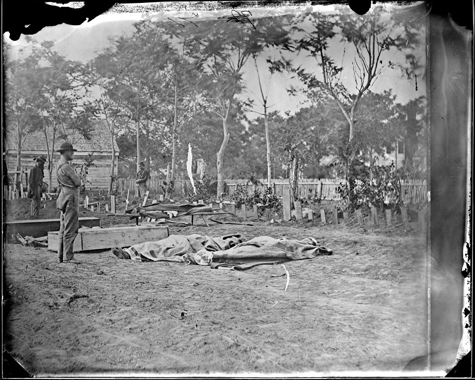 Dead ready for burial, at Fredericksburg, Va - NARA - 524490