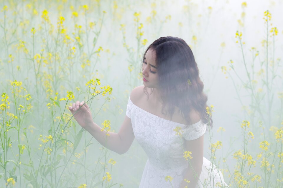Women flowers girl