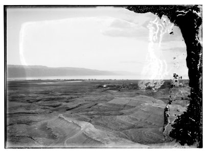 Dead Sea, Palestine Potash Works. Works and piles of salt LOC matpc.08916