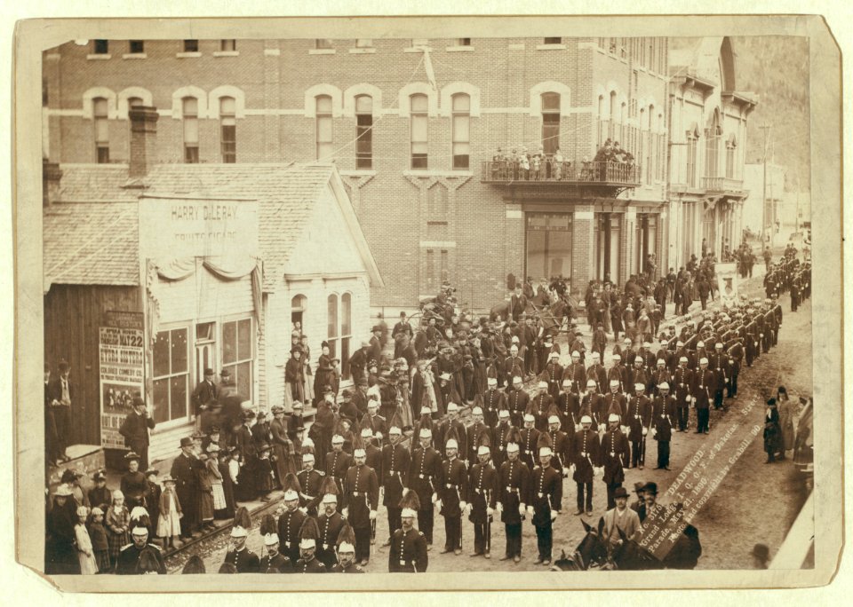 Deadwood. Grand Lodge I.O.O.F. of Dakotas. Street Parade, May 21, 1890 LCCN99613854
