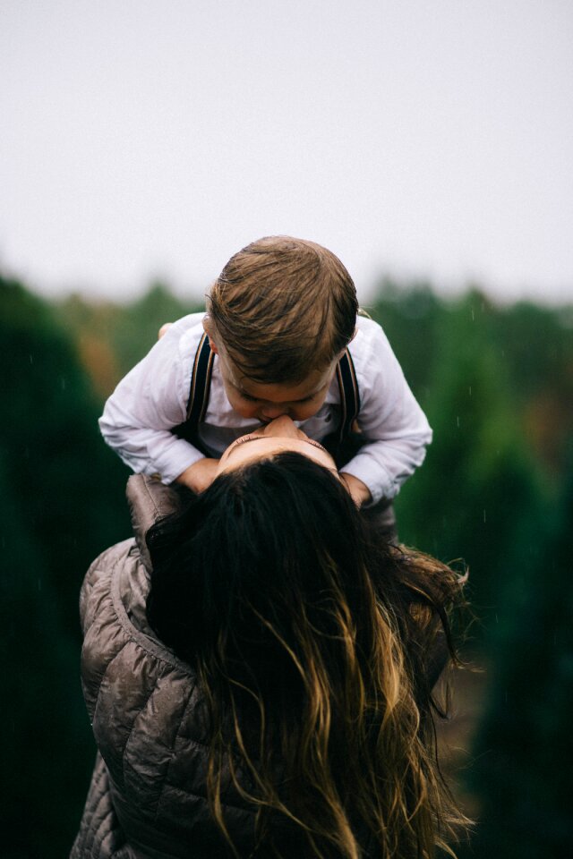 Woman kid child