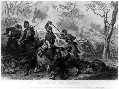 Death of Col. Baker (at Ball's Bluff (near Leesburg, Va.) in the Civil War, Oct. 22, 1861) LCCN2003663456