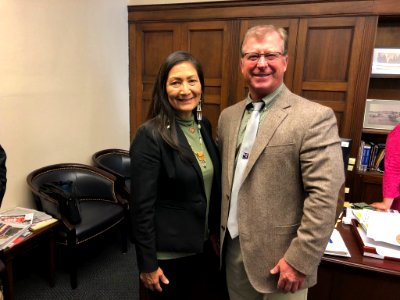 Deb Haaland and Art Schaap