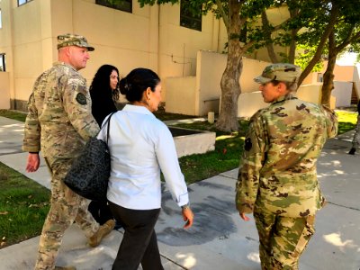 Deb Haaland and Xochitl Torres Small visit Kirtland Air Force Base, New Mexico (2019-07-01) 01