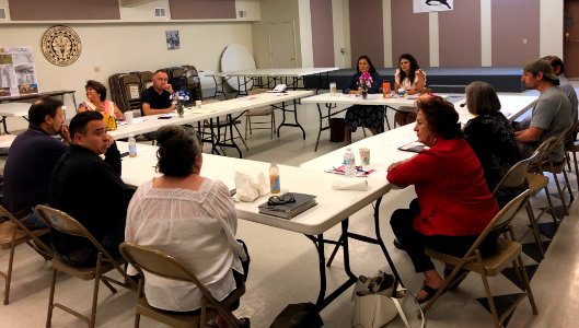 Deb Haaland meets with land grant leaders in Tijeras, New Mexico 01