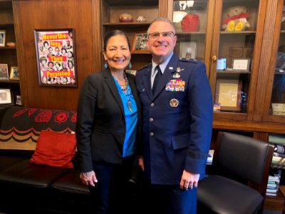 Deb Haaland and William T. Cooley