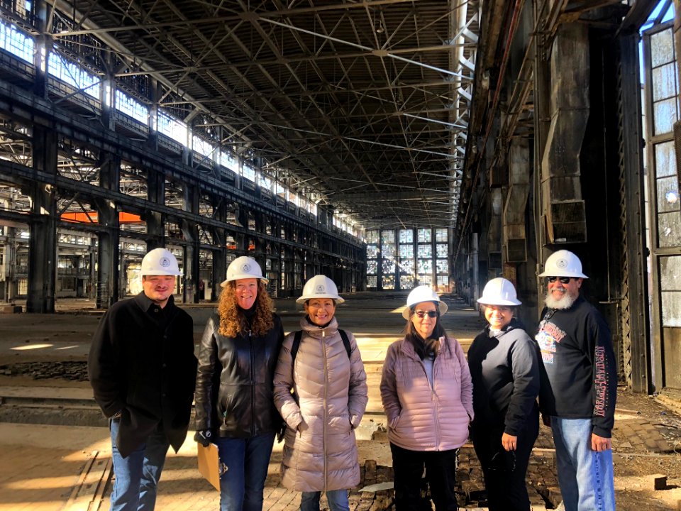 Deb Haaland tours the Santa Fe Railway Shops in 2019. 03