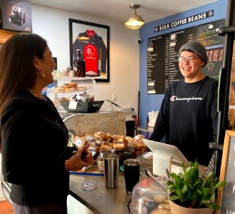 Deb Haaland holiday shopping in Albuquerque in 2019. 01
