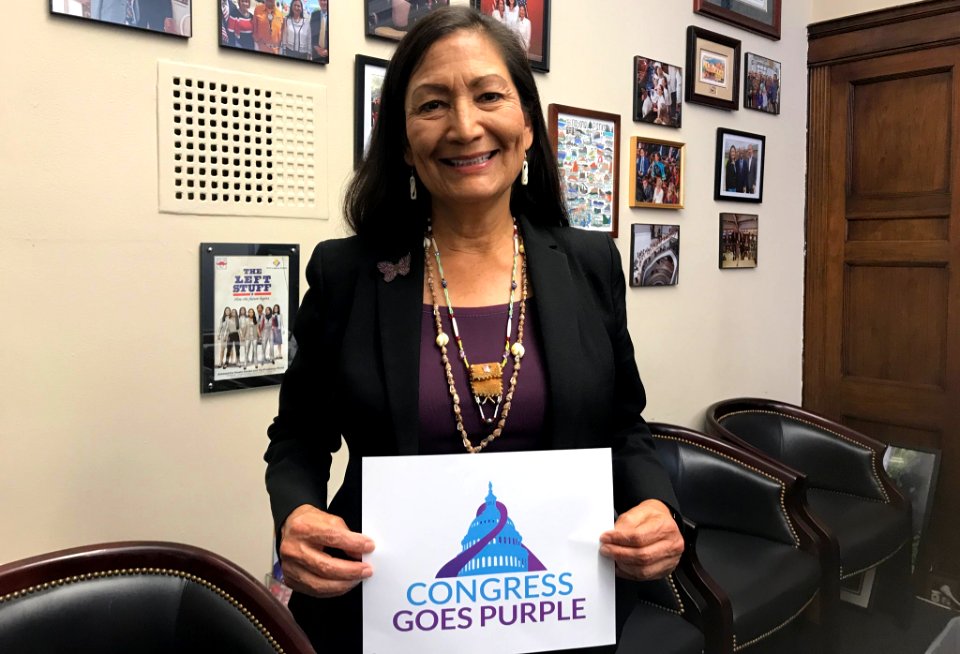 Deb Haaland supporting National Recovery Month
