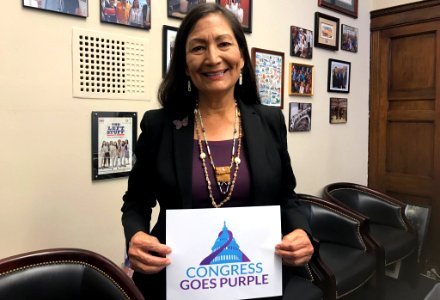 Deb Haaland supporting National Recovery Month