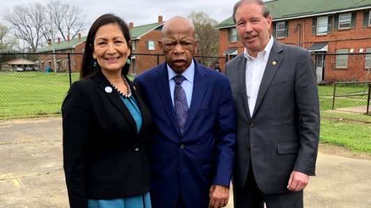 Deb Haaland, John Lewis and Tom Udall