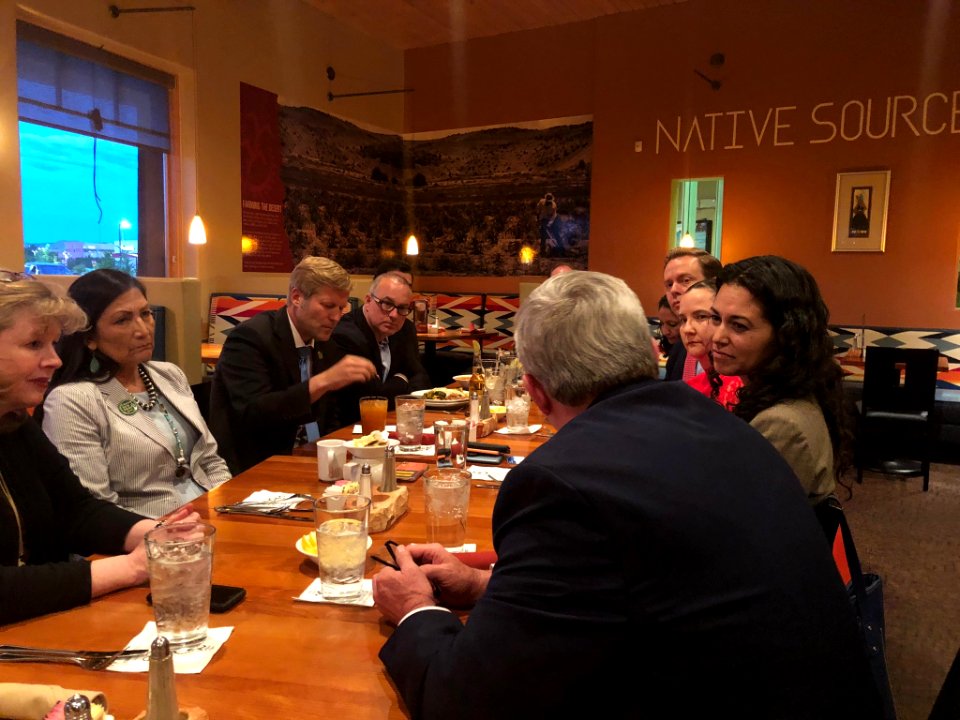 Deb Haaland and Steven Dillingham hosting working dinner. 02