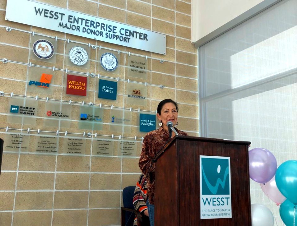Deb Haaland speaks at 30th anniversary of WESST Enterprise Center in 2019 01