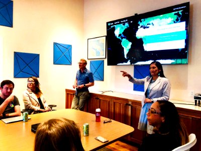 Deb Haaland visits Descartes Labs in 2019