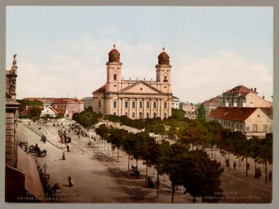 Debreczin. Grosse Kirche & Placz Utcza. LOC ppmsca.52645