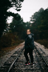 Railway track outdoor photo